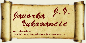 Javorka Vukomančić vizit kartica